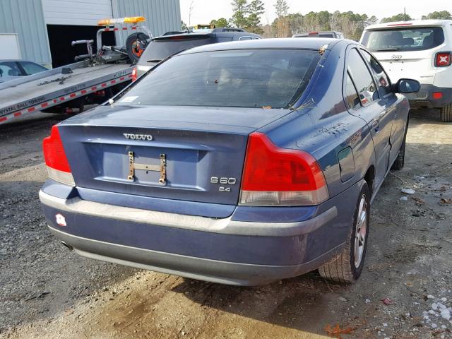 YV1RS58D112047608 - 2001 VOLVO S60 2.4T BLUE photo 4