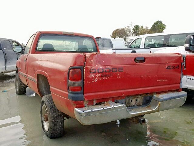 3B7KF26Z2XM547822 - 1999 DODGE RAM 2500 RED photo 3