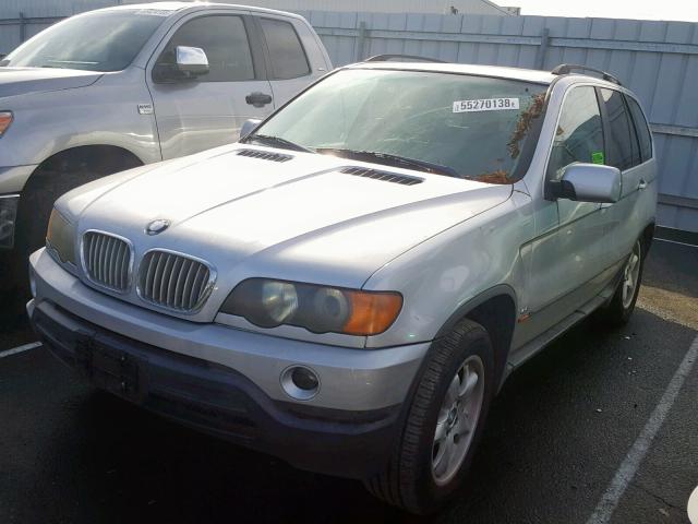 WBAFB33501LH20461 - 2001 BMW X5 4.4I SILVER photo 2