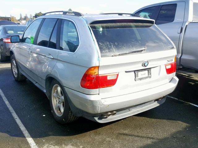 WBAFB33501LH20461 - 2001 BMW X5 4.4I SILVER photo 3