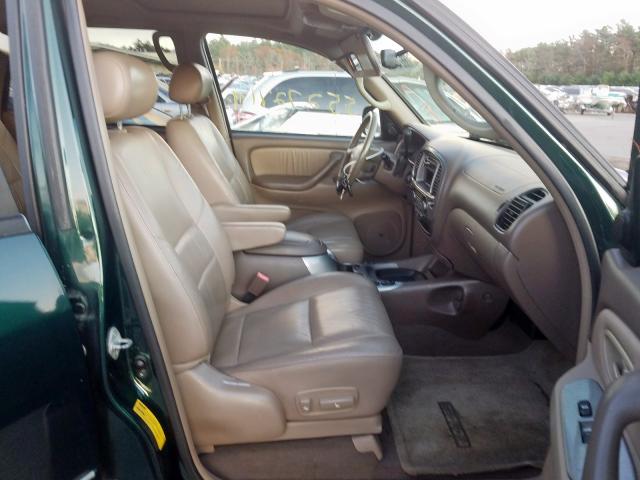 5TDZT38A31S002854 - 2001 TOYOTA SEQUOIA LI GREEN photo 5