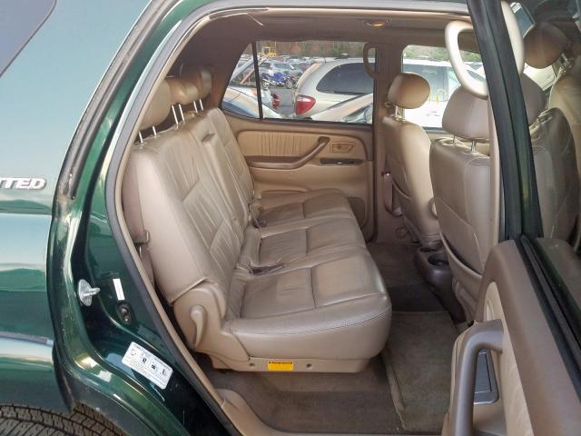 5TDZT38A31S002854 - 2001 TOYOTA SEQUOIA LI GREEN photo 6