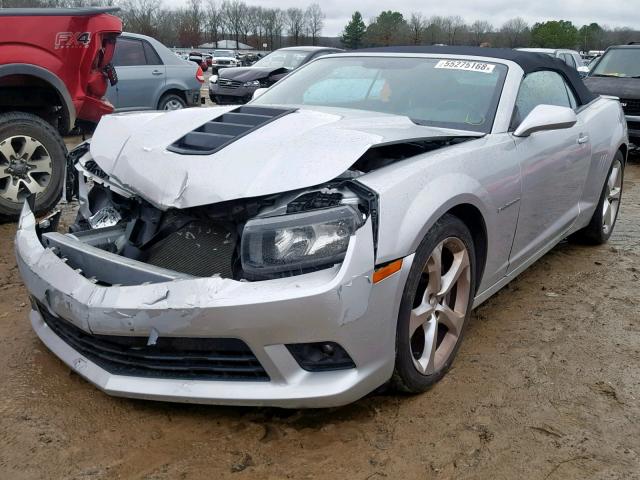 2G1FK3DJ2F9110936 - 2015 CHEVROLET CAMARO 2SS SILVER photo 2