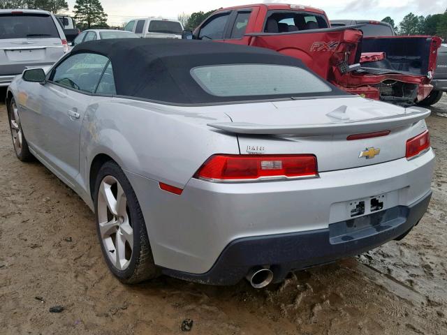 2G1FK3DJ2F9110936 - 2015 CHEVROLET CAMARO 2SS SILVER photo 3