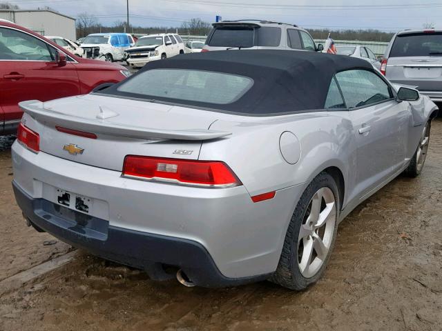 2G1FK3DJ2F9110936 - 2015 CHEVROLET CAMARO 2SS SILVER photo 4