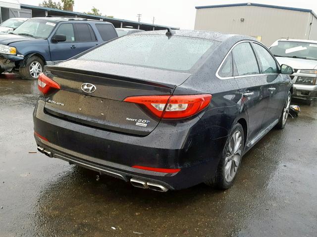 5NPE34AB6FH250083 - 2015 HYUNDAI SONATA SPO BLACK photo 4