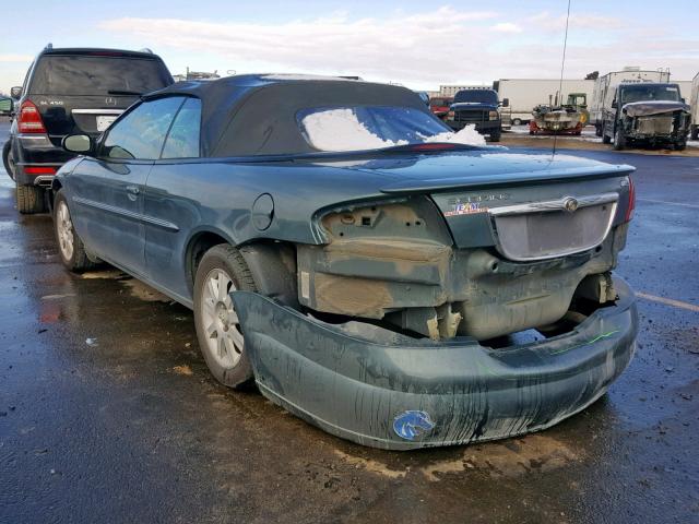 1C3EL75R46N125581 - 2006 CHRYSLER SEBRING GT GREEN photo 3