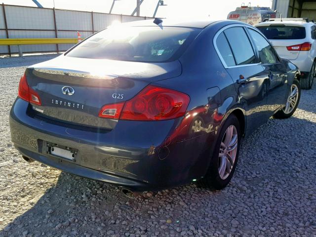 JN1DV6AP8BM600071 - 2011 INFINITI G25 BASE BLUE photo 4