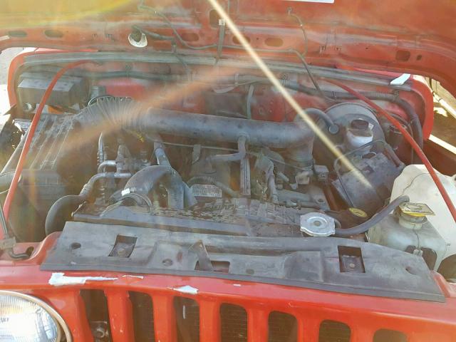 1J4FY19S0VP484130 - 1997 JEEP WRANGLER / RED photo 7