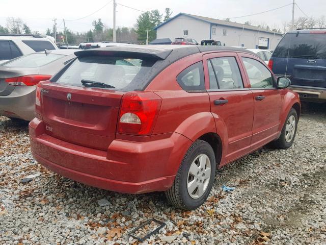 1B3HB28B18D630307 - 2008 DODGE CALIBER RED photo 4