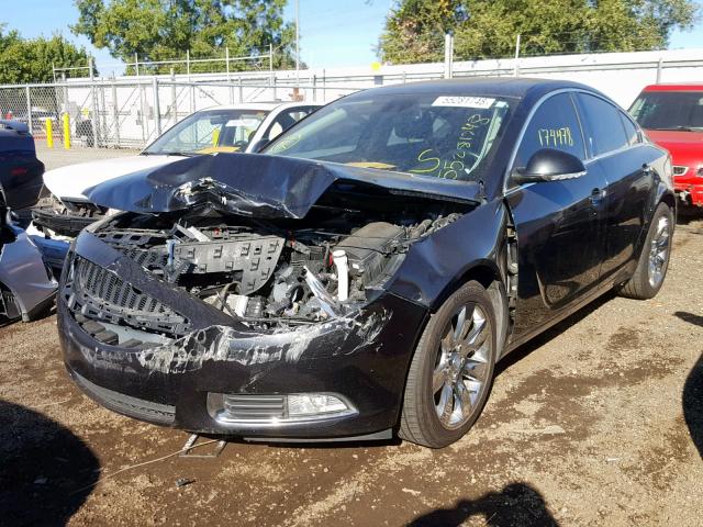 2G4GS5EK9C9116187 - 2012 BUICK REGAL PREM BLACK photo 2