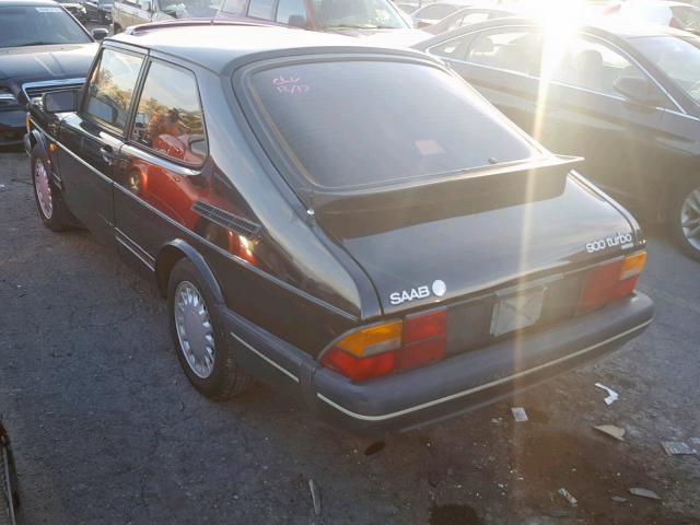 YS3AL35L1J3024462 - 1988 SAAB 900 BLACK photo 3