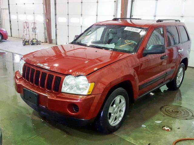 1J4GR48K96C183918 - 2006 JEEP GRAND CHER RED photo 2