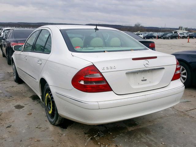 WDBUF65J64A464770 - 2004 MERCEDES-BENZ E 320 WHITE photo 3