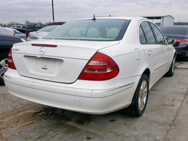 WDBUF65J64A464770 - 2004 MERCEDES-BENZ E 320 WHITE photo 4