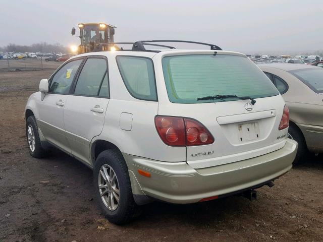 JT6HF10U5X0088863 - 1999 LEXUS RX 300 WHITE photo 3