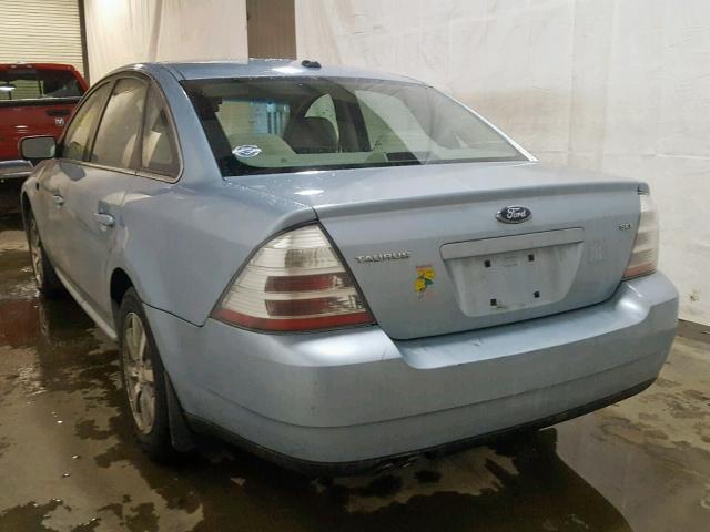 1FAHP24W28G183838 - 2008 FORD TAURUS SEL BLUE photo 3