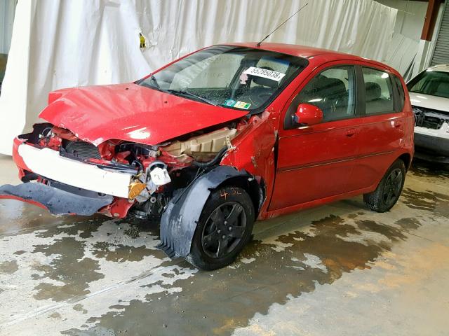 KL1TD666X6B683992 - 2006 CHEVROLET AVEO BASE Qırmızı foto 2