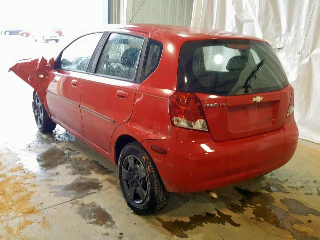 KL1TD666X6B683992 - 2006 CHEVROLET AVEO BASE Qırmızı foto 3