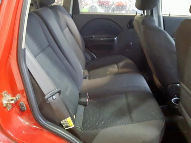 KL1TD666X6B683992 - 2006 CHEVROLET AVEO BASE Qırmızı foto 6