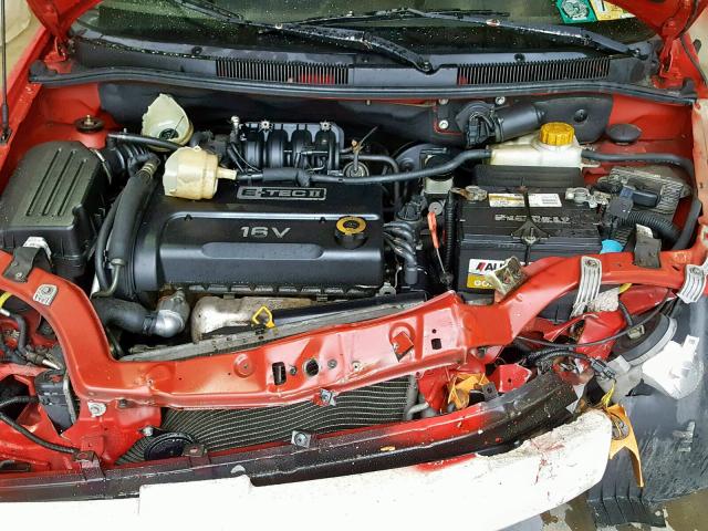 KL1TD666X6B683992 - 2006 CHEVROLET AVEO BASE Qırmızı foto 7