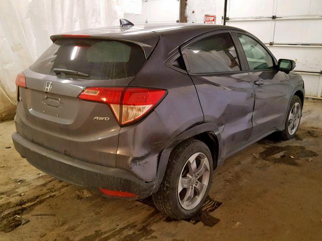 3CZRU6H57HG709928 - 2017 HONDA HR-V EX GRAY photo 4