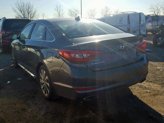 5NPE34AF0HH480496 - 2017 HYUNDAI SONATA SPO BROWN photo 3