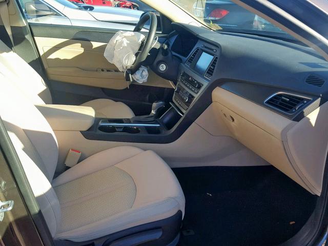 5NPE34AF0HH480496 - 2017 HYUNDAI SONATA SPO BROWN photo 5