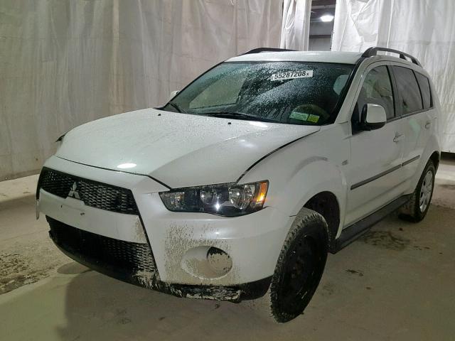 JA4AS2AW3CU000837 - 2012 MITSUBISHI OUTLANDER WHITE photo 2