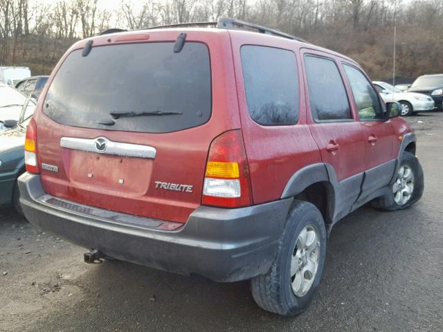 4F2CZ96153KM45804 - 2003 MAZDA TRIBUTE ES RED photo 4