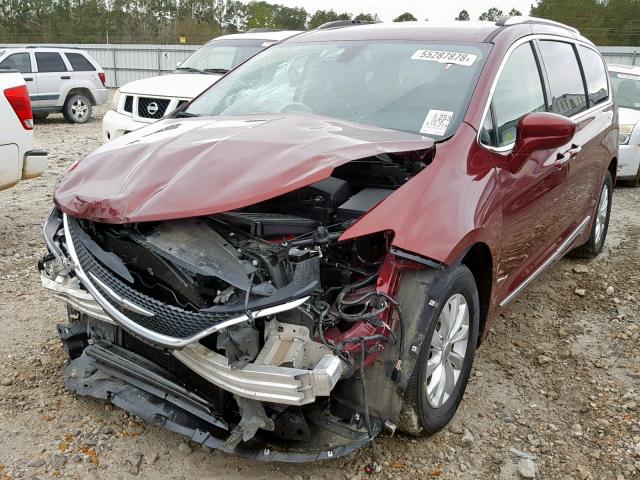 2C4RC1BG0JR214055 - 2018 CHRYSLER PACIFICA T MAROON photo 2