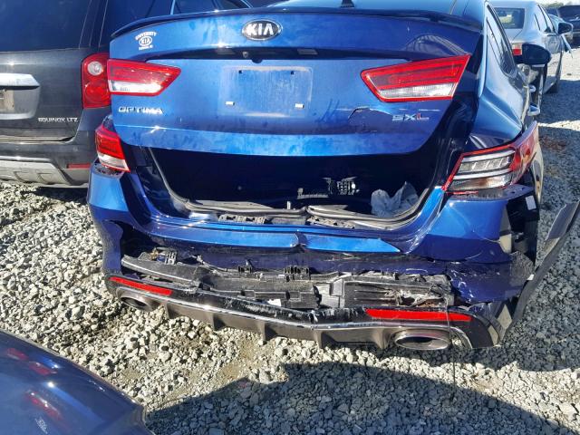 5XXGV4L29GG118108 - 2016 KIA OPTIMA SXL BLUE photo 9