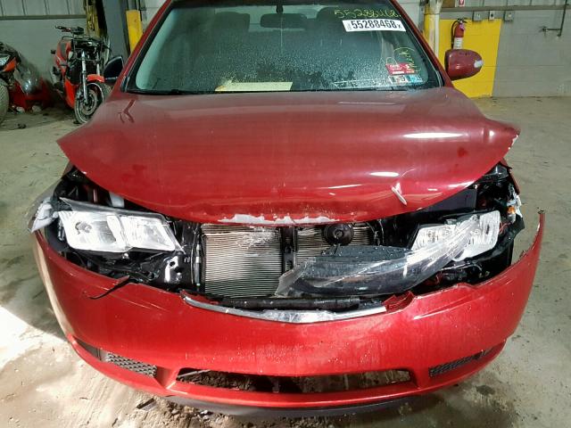 KNAFU4A29A5100802 - 2010 KIA FORTE EX RED photo 9