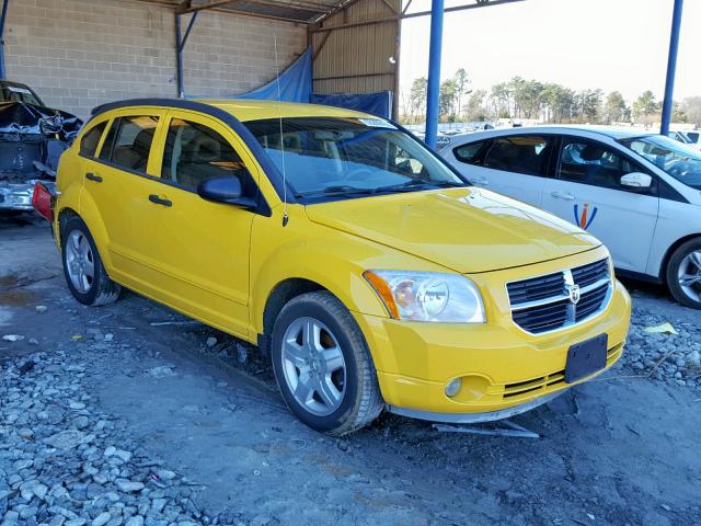 1B3HB48B97D594277 - 2007 DODGE CALIBER SX YELLOW photo 1