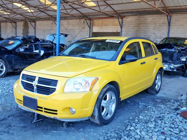 1B3HB48B97D594277 - 2007 DODGE CALIBER SX YELLOW photo 2