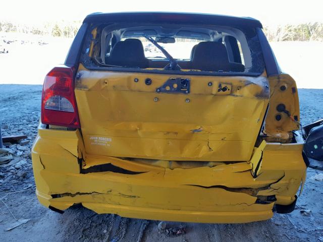 1B3HB48B97D594277 - 2007 DODGE CALIBER SX YELLOW photo 9