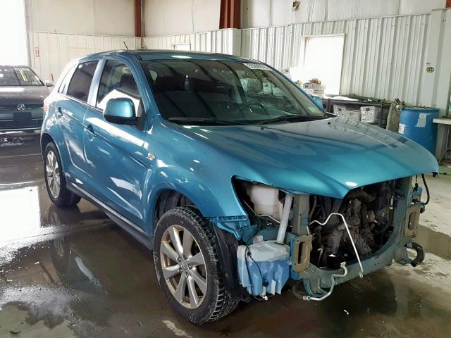 4A4AR3AU5EE018056 - 2014 MITSUBISHI OUTLANDER BLUE photo 1