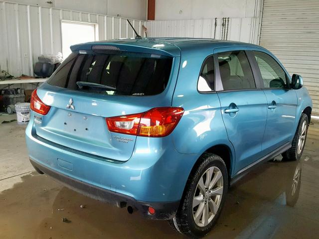 4A4AR3AU5EE018056 - 2014 MITSUBISHI OUTLANDER BLUE photo 4