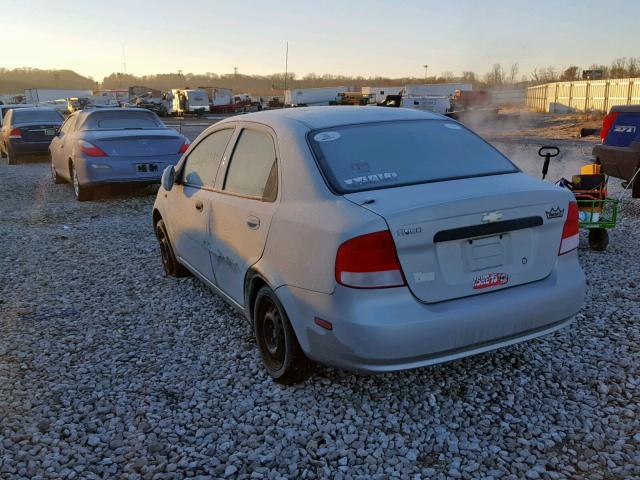 KL1TD52624B212688 - 2004 CHEVROLET AVEO GRAY photo 3