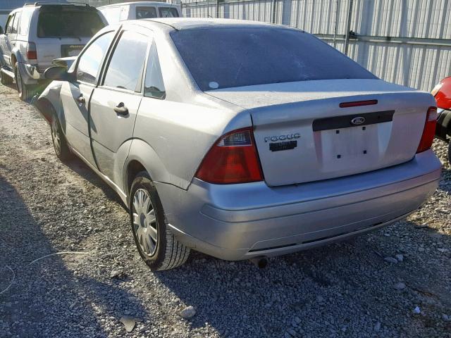 1FAFP34N07W315293 - 2007 FORD FOCUS ZX4 SILVER photo 3