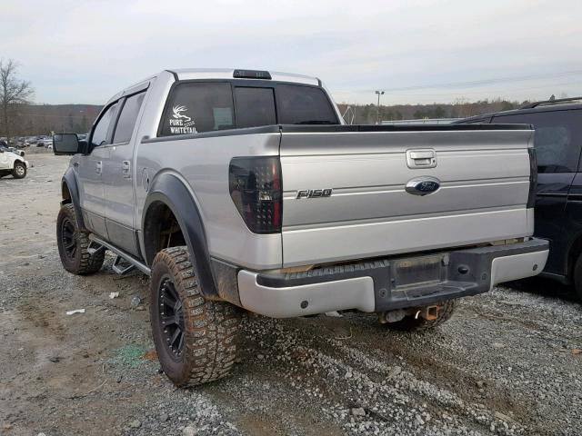 1FTFW1ET0BFB64074 - 2011 FORD F150 SUPER GRAY photo 3