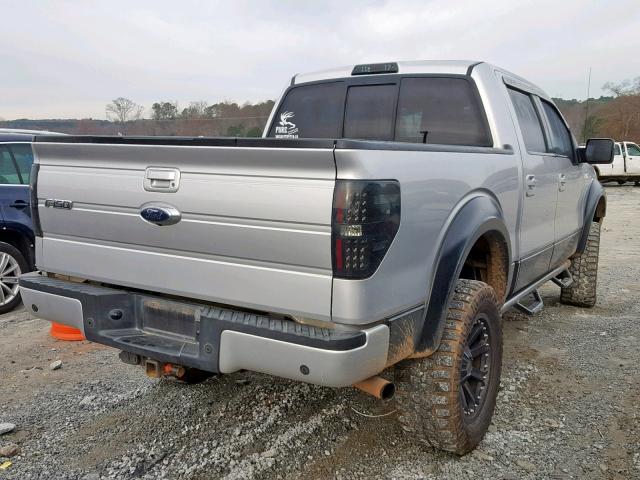 1FTFW1ET0BFB64074 - 2011 FORD F150 SUPER GRAY photo 4