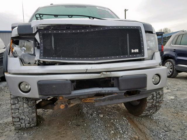 1FTFW1ET0BFB64074 - 2011 FORD F150 SUPER GRAY photo 9