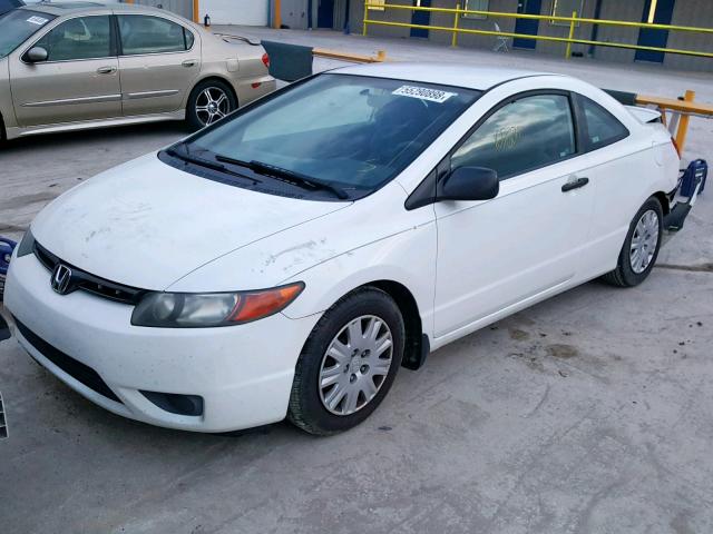 2HGFG12257H556340 - 2007 HONDA CIVIC DX WHITE photo 2