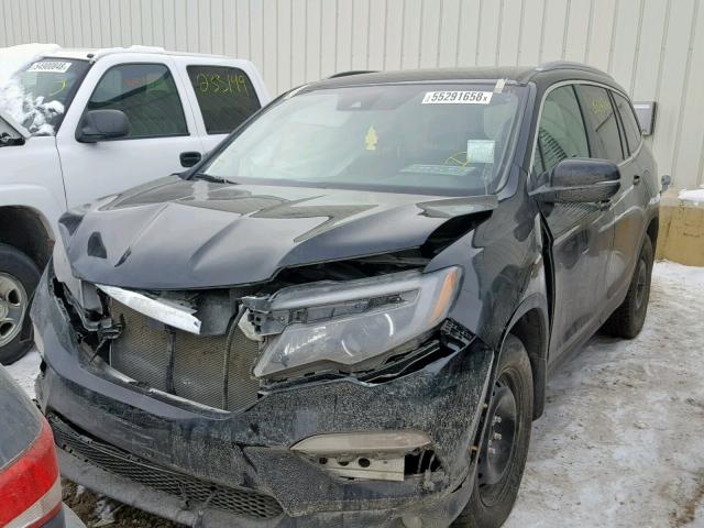 5FNYF6H73HB502214 - 2017 HONDA PILOT EXLN BLACK photo 2