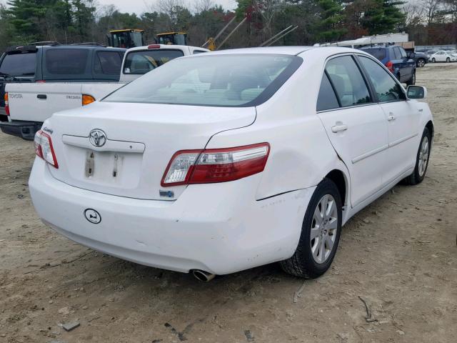 4T1BB46K67U013451 - 2007 TOYOTA CAMRY HYBR WHITE photo 4