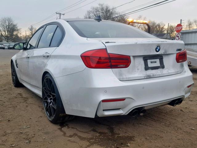 WBS8M9C58J5J78075 - 2018 BMW M3 WHITE photo 3