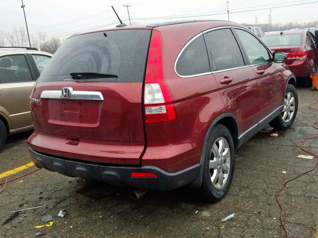 JHLRE48717C123884 - 2007 HONDA CR-V EXL RED photo 4