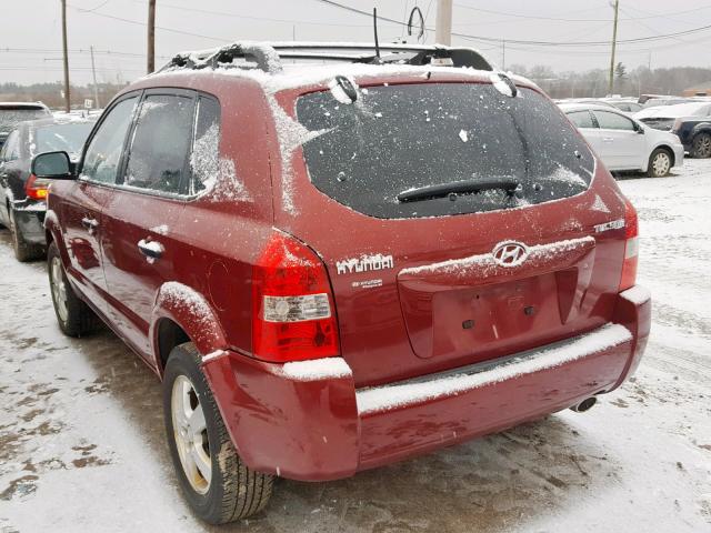 KM8JM12B55U216919 - 2005 HYUNDAI TUCSON GL BURGUNDY photo 3