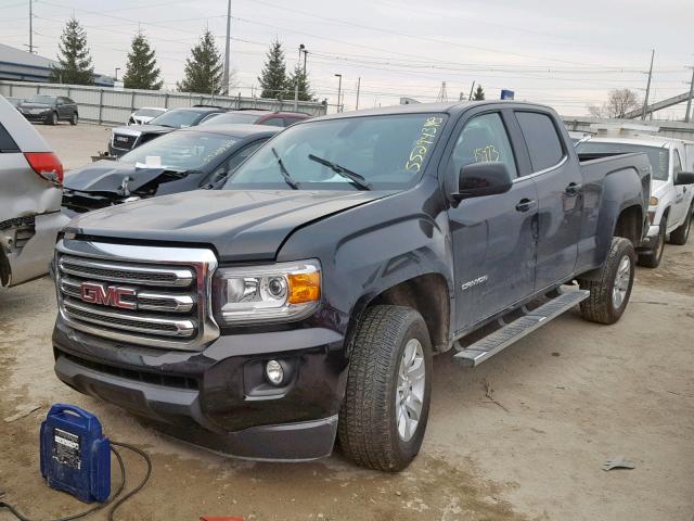 1GTG6BE36F1127351 - 2015 GMC CANYON SLE BLACK photo 2